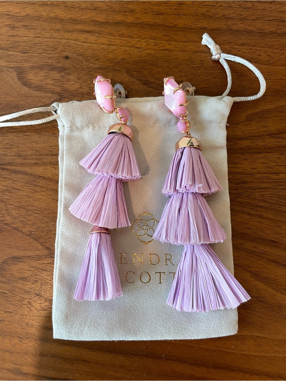 Kendra Scott Denise Lilac Tiered Tassel Earrings